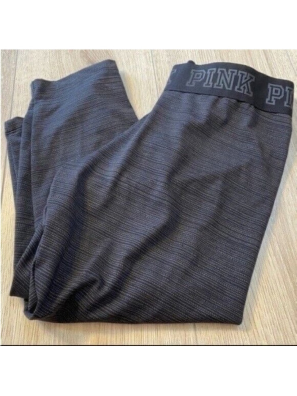 Victoria Secret pink ultimate grey gray black Capri crop cropped leggings tights